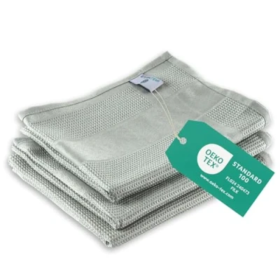 Image de ELEXACLEAN Torchons de Cuisine en Microfibre Torchon Vaisselle (Set 3 Anthracite) Oeko TEX® Standard 100 Modernes pour Table Bar