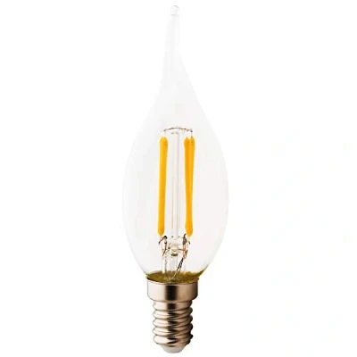 Image de ampoule à filament LED E14 C35 4 W Retrofit Classic, piston 360 lumens, remplace les ampoules incandescence, 2200 K, blanc chaud, angle d&#039;éclairage