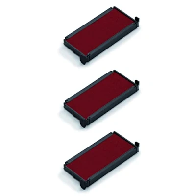 Image de Trodat Lot de 3 cassettes d&#039;encre 6/4912 Rouges pour tampons Printy 4912, 4912T, 4952, X Print Empreinte vive et nette Idéale recharger les encreurs