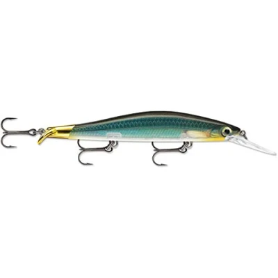 Image de Rapala Ripstop Deep Matériel 2 Bavettes Leurre Pêche d&#039;eau Douce Profondeur de Nage 2.4 2.9m 12cm / 15g Fabriqué en Estonie Carbon Adulte Unisexe, Standard