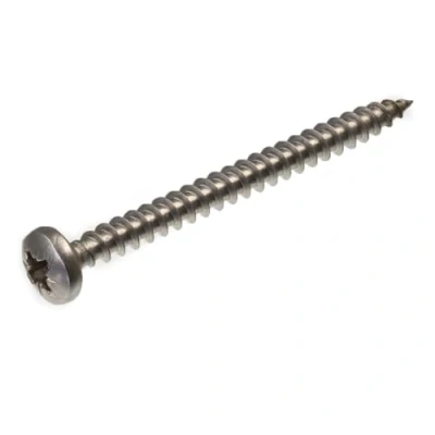 Image de SECCARO Lot de 100 vis à bois tête bombée 6 x 70 mm en acier inoxydable V2A VA A2 avec filetage complet, cruciforme/PZ