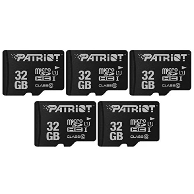Image de Patriot Memory Carte Mémoire Flash MicroSD LX Serie 32Go PSF32GMDC105 Paquet de 5
