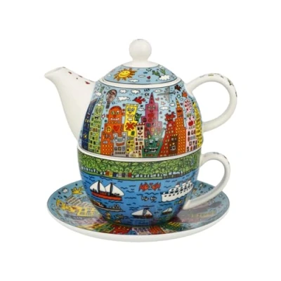 Image de Goebel My New York City Day 26 103 35 1 Service à thé en porcelaine Multicolore 15,5 x 17 cm