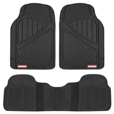 Image de Moteur Trend Flextough Baseline Heavy Duty Tapis de Voiture en Caoutchouc, 100% sans Odeur et BPA, Tous Les Temps (Noir)