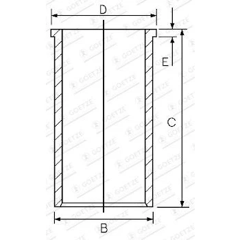 Image de GOETZE ENGINE 14 020610 00 Chemise de cylindre