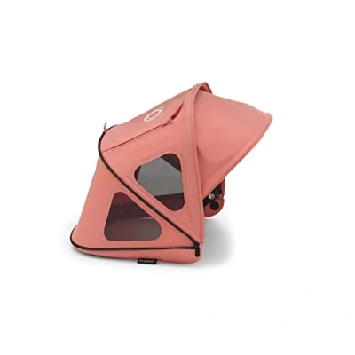 Image de Bugaboo Capote à fenêtres Dragonfly, extensible pour une couverture supplémentaire et protection solaire optimale, hydrofuge, rouge sunrise