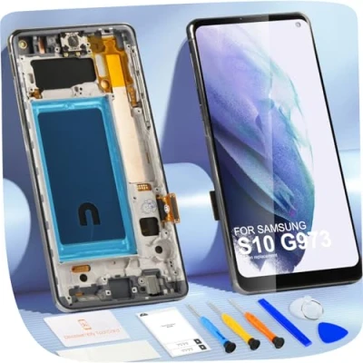 Image de pour Samsung Galaxy S10 LCD Display, TFT G973 SM G973F 6.1&quot; Écran Tactile Digitazer Assembly Remplacement avec Réparation Kit (Noir Cadre, sans Reconnaissance D&#039;empreintes)
