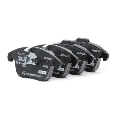 Image de BREMBO P 24 076X Jeu de plaquettes frein contact signal d&#039;usure exclu sans accessoires FORD: S Max Mk1, MONDEO 4, Galaxy Mk2 MPV, VOLVO: S80 II