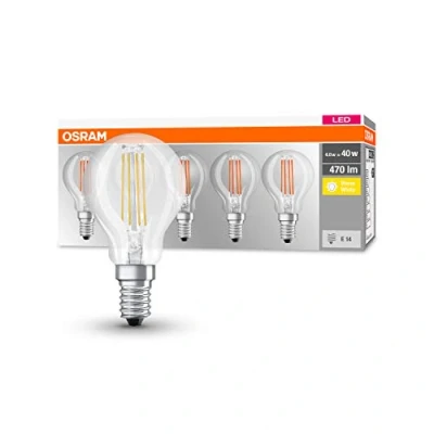 Image de Osram Led retrofit classic p 40 4w/827 230 fl e14 pack de 3 pcs 4058075819337