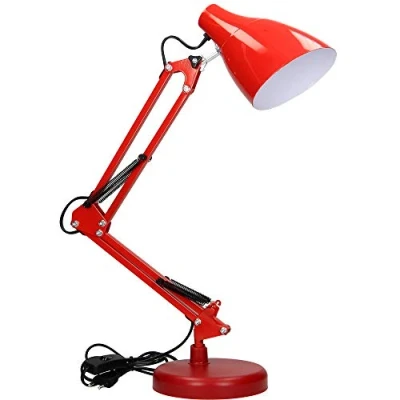 Image de Virone DIAN Lampe de Bureau avec Support en Acier Architecte à Source Lumière Remplaçable Culot E27 Articulée Ampoule 60W Non Incluse