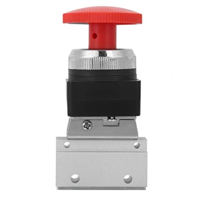 Image de MOV 03EB G1/8 Fil Vanne mécanique pneumatique à air bidirectionnelle Champignon Bouton Soupape Valve de commande manuelle