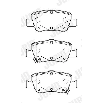 Image de JURID 572601J Jeu de plaquettes frein avec indicateur d&#039;usure sans accessoires TOYOTA: Auris 5 portes, Break, Corolla XI Berline