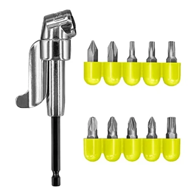 Image de RYOBI Kit de 10 embouts (PH1 / 2, PZ1 2/2 3, TX15 20/25 30) et 1 renvoi d&#039;angle RAKRAD11