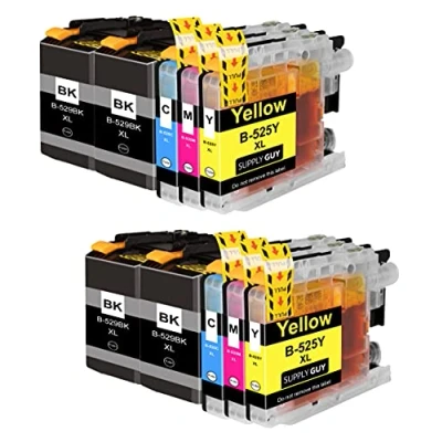 Image de Supply Guy 10 Cartouches d&#039;encre Compatible avec Brother LC 529 525 pour DCP J100 Series J105 MFC J200