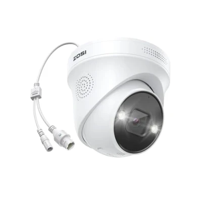 Image de ZOSI 4K 8MP Caméra Surveillance PoE, Détection Personne/Véhicule/Colis et Animaux, Alarme Sonore Lumineuse, Audio Bidirectionnel, Accès à Distance Via APP, Fonctionne avec Notre NVR PoE