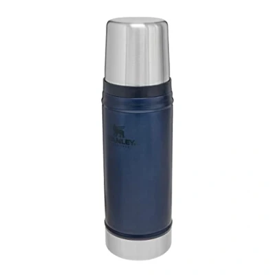 Image de Stanley Classic Legendary Thermos 0.47L Maintient la Température 15h (Chaud/Froid) Bouteille Isotherme 500ml Sans BPA Gourde en Acier Inoxydable Inox Nightfall