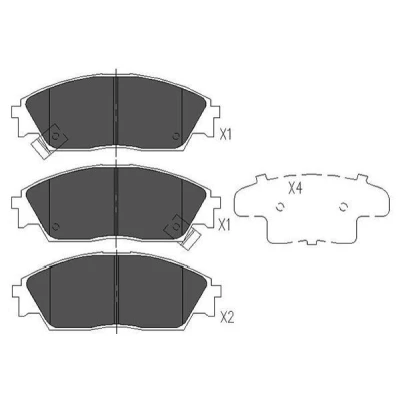 Image de KAVO PARTS KBP 2022 Jeu de plaquettes frein avec indicateur d&#039;usure HONDA: CIVIC 4 Hatchback, CRX 2, PRELUDE 3