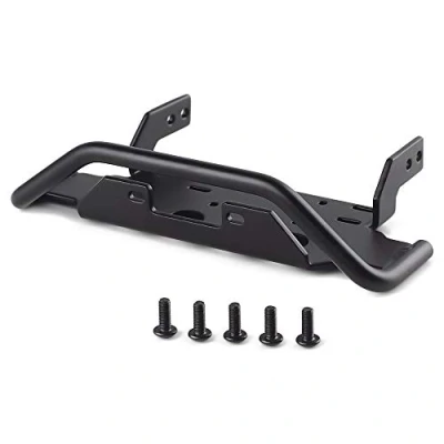 Image de INJORA RC Pare Chocs Métal Front Bumper avec Winch Support pour 1:10 Crawler Traxxas TRX4 G500 4X4 TRX6 6X6 (Noir)