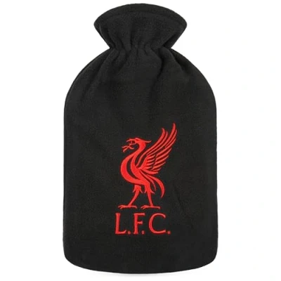 Image de Liverpool F.C. Bouillotte avec Housse Douce 1,8L Cadeau Foot pour Lui (Noir)