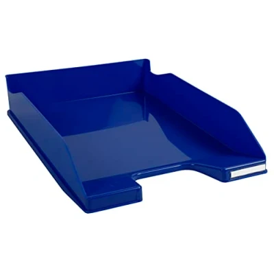 Image de Exacompta Réf. 113204D Lot de 6 corbeilles à courrier COMBO MIDI Bee Blue pour documents au format A4+ dimensions utiles 34 x 25 6,5 cm couleur bleu marine