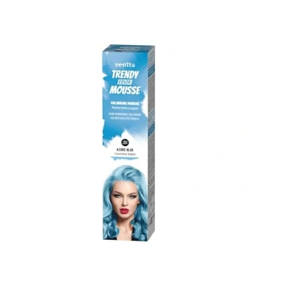 Image de Venita Mousse Colorante Trendy Application Facile 11 Couleurs Disponibles Formule Douce Sans Ammoniaque Azure Blue 75 ml