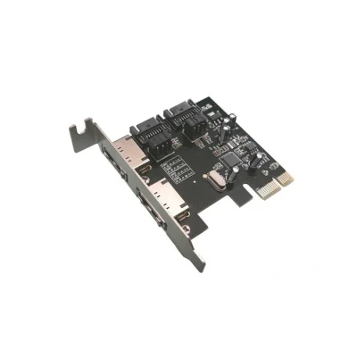 Image de KALEA INFORMATIQUE Carte contrôleur PCI Express PCIe avec Format Low Profile 2 Ports SATA ou eSATA, Chipset ASM1061