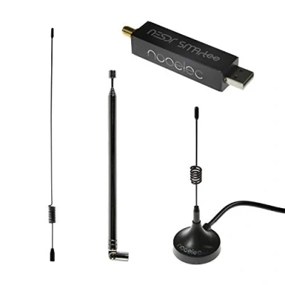 Image de NESDR SMArTee v2 Bundle Premium RTL SDR w/Integrated Bias Tee, Aluminum Enclosure, 0.5PPM TCXO, SMA Input, Antenna Base &amp; 3 Antennas. RTL2832U R820T2 Based Software Defined Radio (SDR)