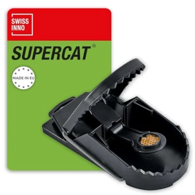 Image de SWISSINNO 1x piège à Rats SuperCat et 3x Appât de recharge : Ce performant est préchargé, prêt l&#039;emploi.