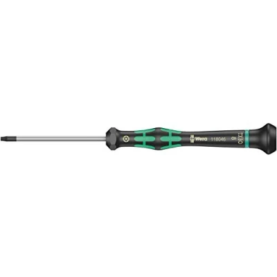 Image de Wera 05118046001 2067 Tournevis électronicien TORX BO, TX 8 x 60 mm, Noir/Vert