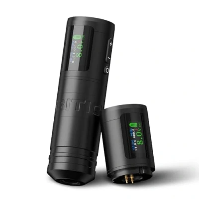 Image de Ambition Ninja Ultra Machine à tatouer sans fil avec fonction de facturation intelligente Stylo cartouche rotative 2 batteries 1900 mAh Barre d&#039;entraînement droite
