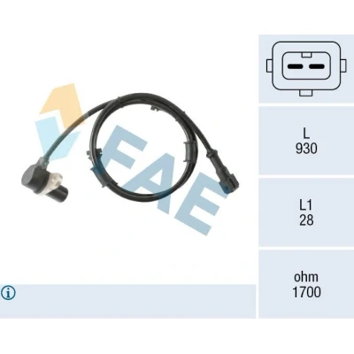 Image de FAE 78579 Capteur ABS inductif 2 930 VOLVO: V40 Break, S40 I, MITSUBISHI: Space Star