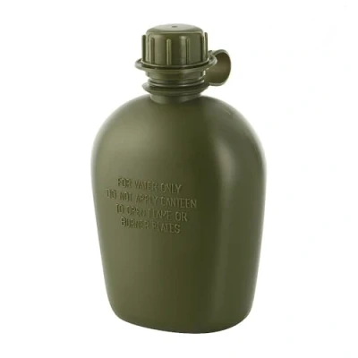 Image de M Tac Gourde militaire 1 l Sans BPA robuste pour l&#039;extérieur, le camping et la survie Léger, passe au lave vaisselle micro ondes Olive
