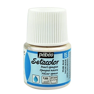 Image de Pébéo 202095 Setacolor Opaque 1 Flacon Nacre Bleu 45 ML