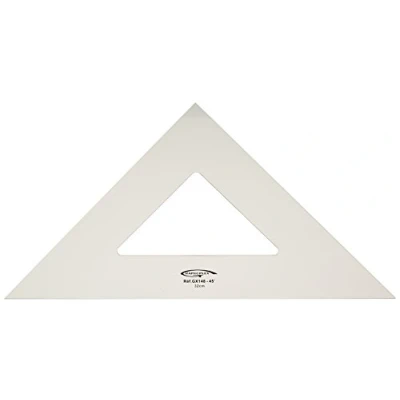Image de Graphoplex Equerre 45 3 bords droits 32 cm Transparent