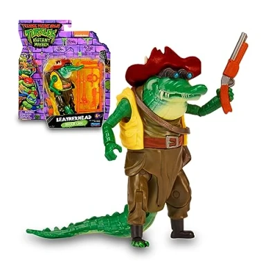 Image de Tortues Ninja, Figurine articulée de 11,5 cm, avec armes, Leatherhead, Jouet pour enfants dès 4 ans, Giochi Preziosi TU8059