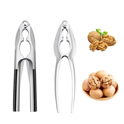 Image de Zehan Zitong 2PCS Casse Noix,Acier Inoxydable Noisette,Casse Noisette Métal,Casse Noix avec Poignée Antidérapante,pour Toutes Sortes De Noix,Homard,Casse Noisettes Crabe.