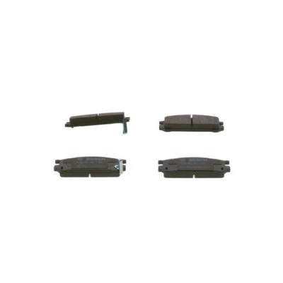 Image de BOSCH 0 986 461 143 Jeu de plaquettes frein Low Metallic avec indicateur d&#039;usure tôle anti bruit, instructions montage