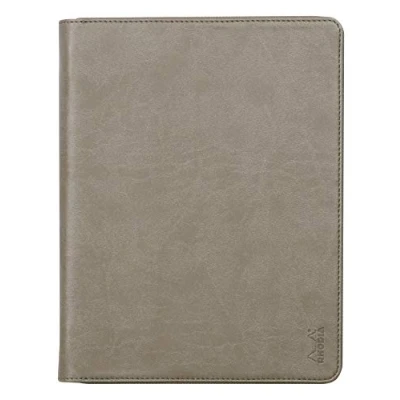 Image de RHODIA 168101C Conférencier Porte Documents Taupe pour Bloc Notes et Carnets A5 ou A5+ Dimensions Fermé19,5x25,5 cm Pochette Tablette Simili Cuir Premium