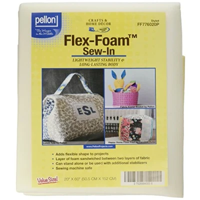 Image de Pellon Flex Foam Stabilisateur à Coudre 20&quot; x 60&quot;, Autre, Multicolore, 25,4 34,29 5,08 cm