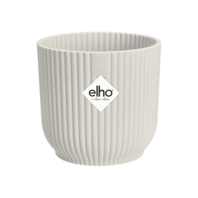 Image de Elho Vibes Fold Rond Mini 7 Pot De Fleurs pour Intérieur Plastique 100% recyclé Ø 7.0 x H 6.5 cm Blanc/Blanc Soie