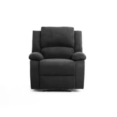 Image de LOUNGITUDE Canapé/Fauteuil de Relaxation Manuel Microfibre Noir Fauteuil
