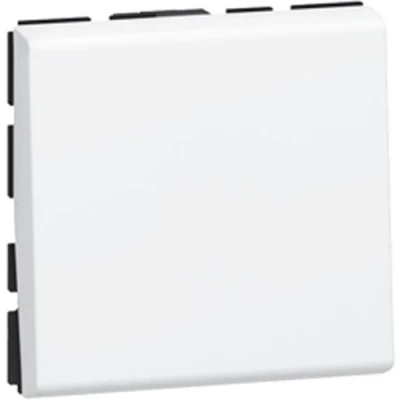 Image de LEGRAND Interrupteur Poussoir simple 6A 2 modules Mosaic blanc avec enjoliveur