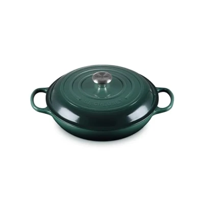 Image de Le Creuset Faitout Signature en Fonte Émaillée, Rond, 30cm, 3,2 L, 5,555 kg, Artichaut, 21180307954430
