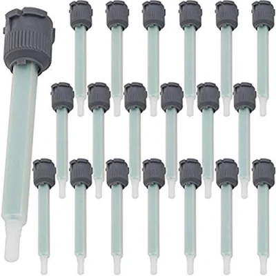 Image de Chiloskit Lot de 20 buses mélange époxy pour mélange, pistolet applicateur cartouche colle AB 50 ml (rapports d&#039;application 1:1)