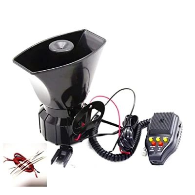 Image de YIYDA Klaxon de voiture Corne d&#039;alarme mégaphone avec amplificateur son d&#039;urgence 130DB système sonorisation micro Haut parleur pour tout 12V SUV ect