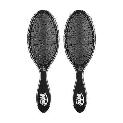 Image de Wet Brush Brosse à cheveux démêlante originale noire classique avec poils IntelliFlex ultra doux qui glisse facilement travers les nœuds, tous types de cheveux, secs et humides