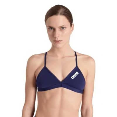Image de arena Performance Team Solid Top Bikini de Natation Femme, Maillot Bain Séchage Rapide en Tissu aena MaxFit Eco avec une Résistance Maximale au Chlore et Sel, Protection UV UPF 50+