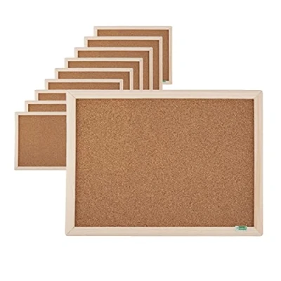 Image de D.RECT Lot de 10 tableaux en liège avec cadre bois 30 x 40 cm