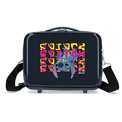 Image de Trousse de Toilette Adaptable Disney Stitch Naughty Face down Bleu 29x21x15 cms ABS Rigide 9.14L 0.8 kgs