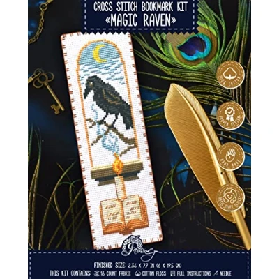 Image de Povitrulya Kit de broderie au point croix Motif corbeau magique Pour à la main
